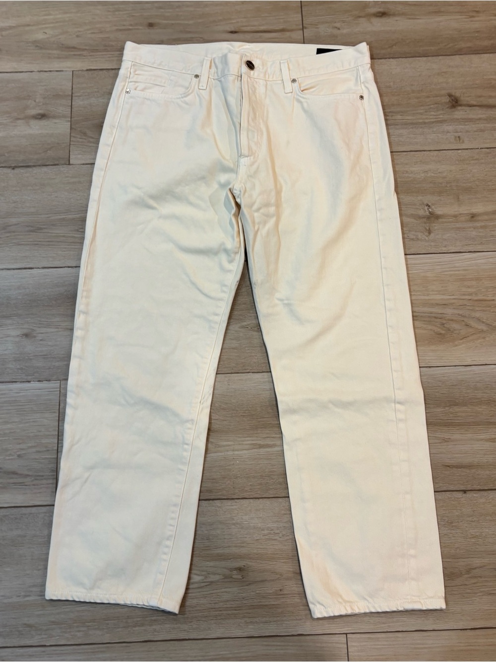 GoldSign low slung blonde Wide Leg Jeans Size 30 High Waist Denim Crop 25” leg